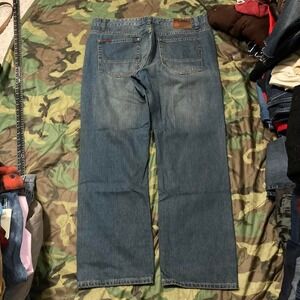Fubu wide leg baggy jeans vtg 90s y2k mens 38/31